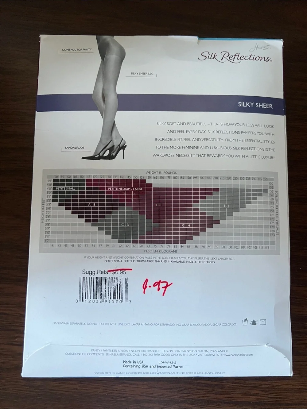 Y2k Hanes Silk Reflections Pantyhose in Citrus - Size AB